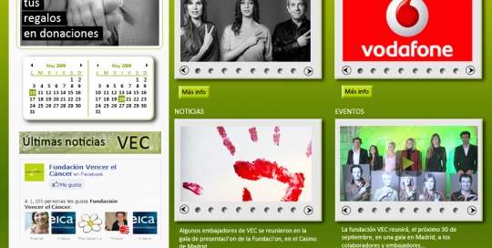 Web corporativa Vencer el Cancer